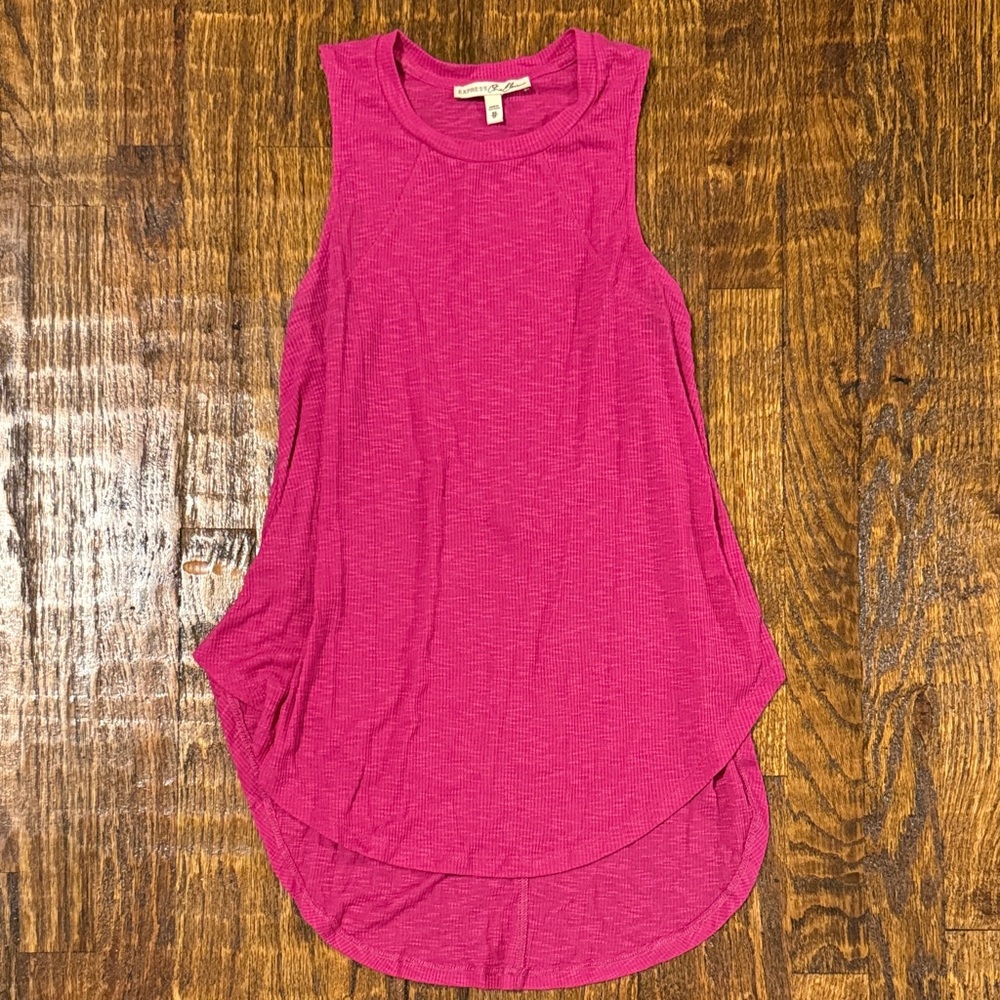 Vintage Express Pink High-Low Sleeveless Top | Pristine Edgy Girly Grunge